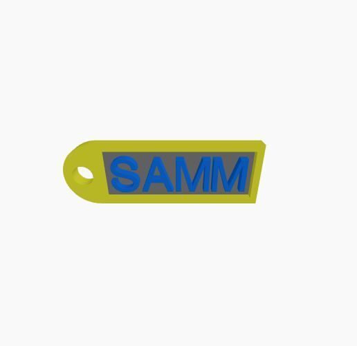 SAMM Custom Keychain 3D model preview