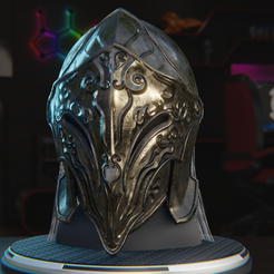 Render-1.png 3D file Yuria of Londor Helmet from Dark Souls 3・Model to download and 3D print