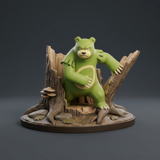 Ursaring — Hollow King | Pokémon Diorama STL