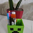 Minecraft-Creeper-Pen-Holder-8.jpg Minecraft Creeper Pencil Case- 3d Printer Toolbox