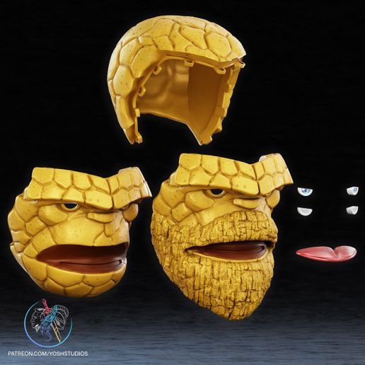 The-Thing-Comics-09-cuts.jpg Маска для 3D-принтера "Комическая вещь" STL-файл