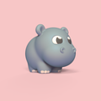 BabyHippo3.jpg 3D file Baby Hippo・Template to download and 3D print