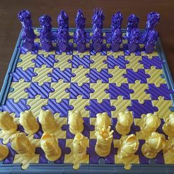 20200822_081731_sm.jpg Free STL file Purple Minion chess set with hair for FDM printers・3D printable model to download, NeuroDragn