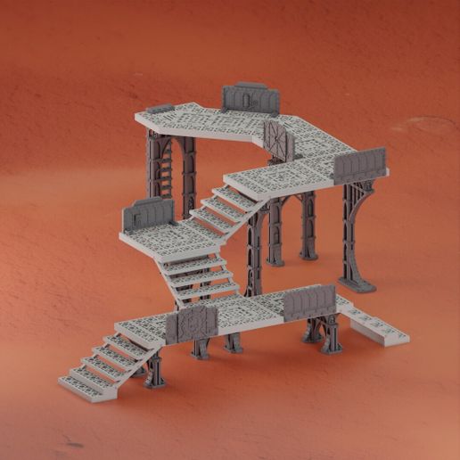 Assembled_Tanks_Walkway_Pipes1.jpg Modularer industrieller Laufsteg - Grimdark Industrial