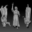 04.jpg Femme paysanne de la Nativité - Figurine biblique pointant du doigt | Modèle d'impression 3D