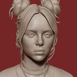 15.jpg Billie Eilish portrait sculpture 1 3D print model
