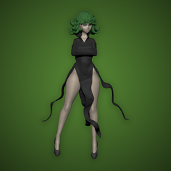 7.png Archivo STL Tatsumaki figure - One-Punch Man・Modelo de impresora 3D para descargar