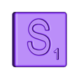 Single_Cut_S.STL Fichier STL gratuit Pièces et support SCRABBBLE・Modèle imprimable en 3D à télécharger