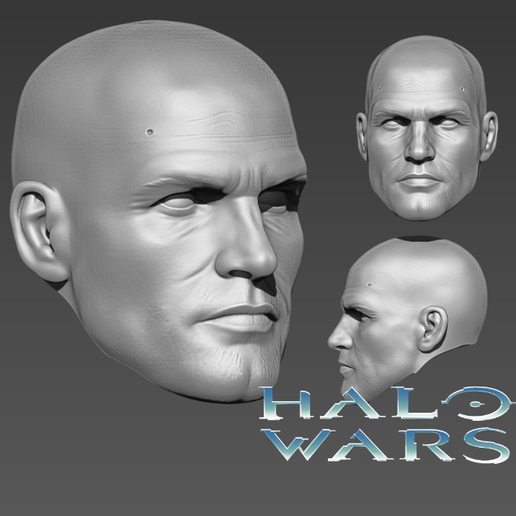 😇 John Forge head 3d model halo wars spartan collection・Archivo OBJ ...