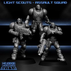 A1.jpg Metahuman Light Scouts - Human Empire - Modular squad kit - [PRESUPPORTED]