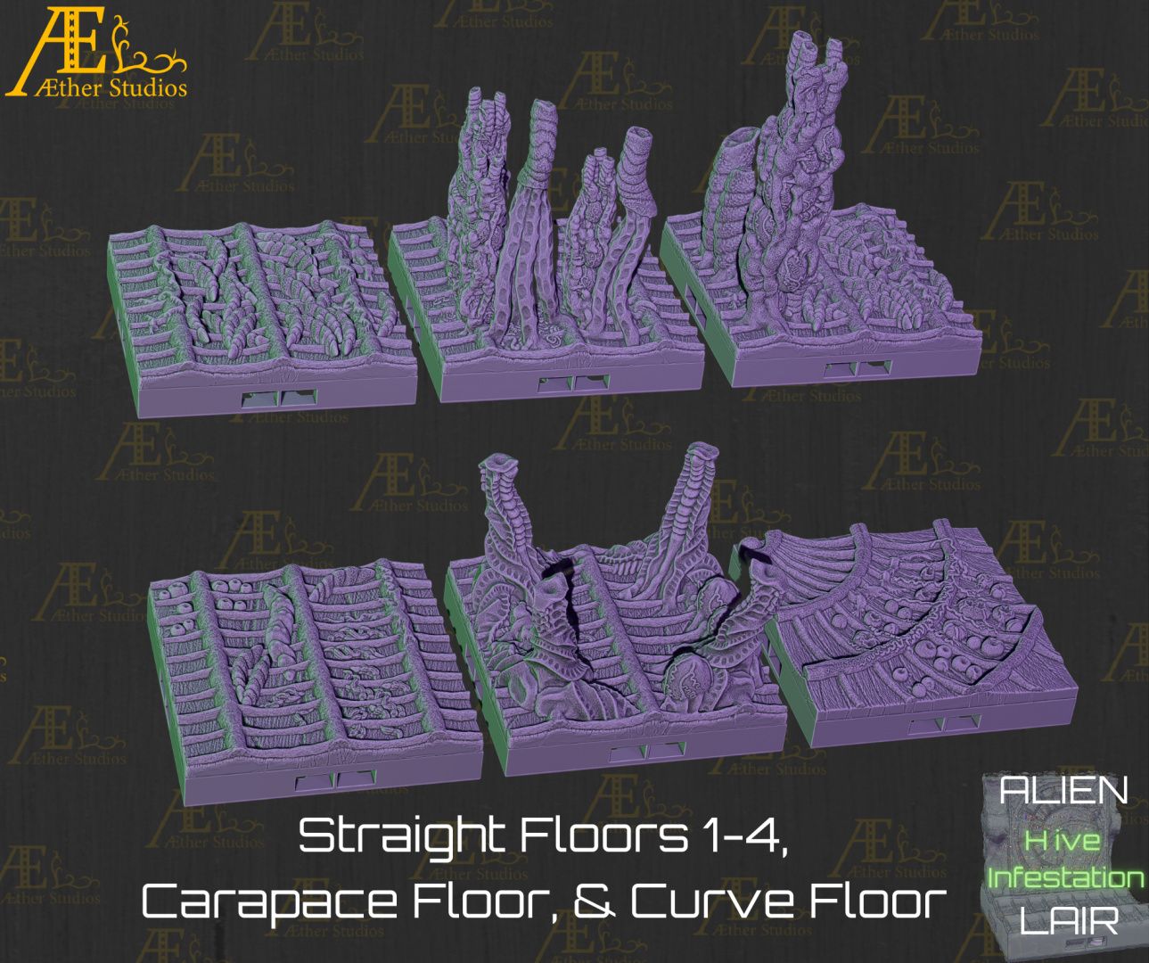 resize-1.jpg Файл 3D Логово пришельцев: Заражение ульев・Дизайн 3D принтера для загрузки, AetherStudios