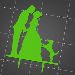 Capture.png Archivo STL Topper de torta Casamiento con perro・Idea de impresión 3D para descargar