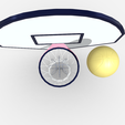 4.png Low Poly Basketball with Board