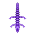 SkeletonDragonLizard.stl Triple Lizard Dragon - Cute - Zombie -Skeleton - Articulated - Print in Place - Flexi - No Supports