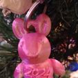IMG_20231231_195952.jpg 2024 New Years Cute Man Bear Pig Key Chain and Christmas Tree Ornament. One Piece, Print in Place.