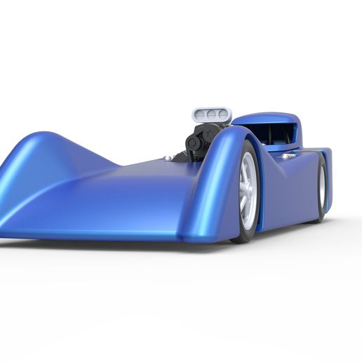 6.jpg Diecast Dragster old school à moteur avant avec coque Version 6 Echelle 1:25