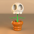 1.png Spooky Halloween Skull Plant