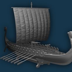 Drakkar_01.jpg Fichier STL Modèle imprimé du navire viking Drakkar.・Design à télécharger et à imprimer en 3D, Mendeleyev