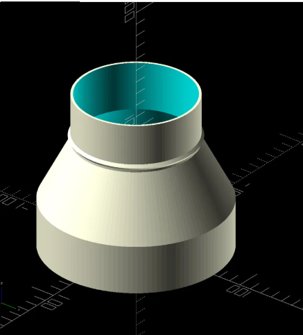 Rohr Reduzierer Verjüngung 3D model