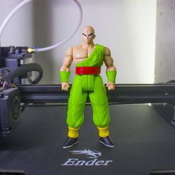 1.jpg STL file Dragon Ball Z /Ten Shinhan Articulated / no supports・Design to download and 3D print