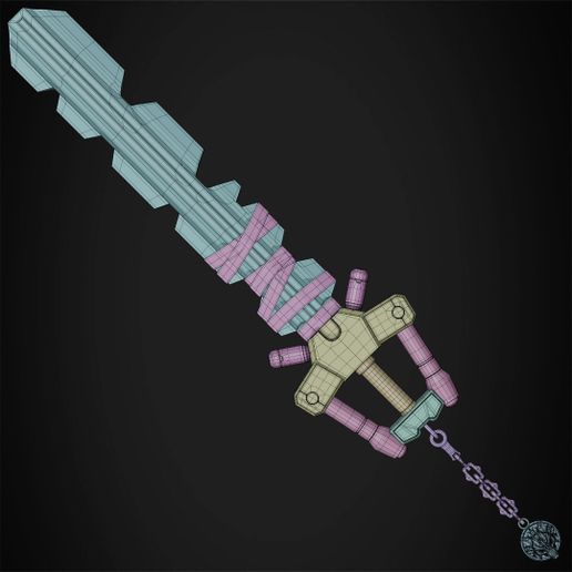 Fenrir_frame_0000_wireframe.jpg Kingdom Hearts Fenrir Keyblade for Cosplay