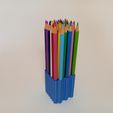 1.jpg Zigzag Rows Cubic Pencil Holder, 36 Colored Pencils