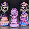 CATRINA-02.jpg Catrina - Diseño tradicional mexicano impreso en su sitio, articulado y sin soportes