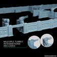 001.jpg Modular scifi wall system with turrets (from "Harvest IV")