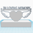 in-loving-memory.png Heart with angel wings on stand, In loving memory of someone special, remembrance, commemoration, memorial gift