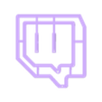 logo twitch neon.STL LÂMPADA DE NÉON