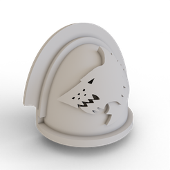Assault-Intercessor-Pad-Space-Wolves-Standard-0000.png STL file Primaris Assault Intercessor Pads (Space Wolves)・Template to download and 3D print