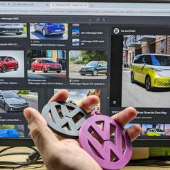 IMG-20230823-WA0022.jpg STL file Automobile logo keychain Volkswagen・3D printer model to download