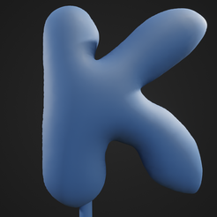 Letter-K.png Fichier STL Lettre K en dessin animé・Idée pour impression 3D à télécharger