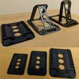 sml_open_closed.jpg STL file UNIVERSAL PHONE STAND (MEDIUM) - FLAT FOLD - PRINT IN PLACE - SUPER THIN・3D printing model to download