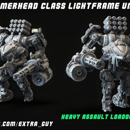 HannerHead_Class_Lighframe_32mm_01.jpg Descargar archivo HammerHead Class Light Frame 32mm base 3DPrintable • Plan para la impresión en 3D, dextraguy