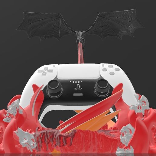 🧊 Controller Holder PS5 Ice Dragon Game Of Thrones・ STL File for 3D ...