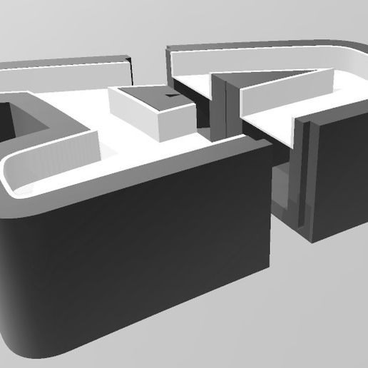 FONT NAMELED - Komika axis accents Cutted - ALPHABET - CREATE ALL WORDS IN LED LAMP 3D model