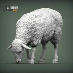 sheep-eat-1.jpg Archivo STL Oveja come modelo de impresión 3D・Objeto imprimible en 3D para descargar
