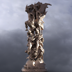 untitled.2348.png OBJ file Dantes Inferno Archway pillar・3D print object to download