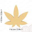 weed_leaf~2.25in-cm-inch-cookie.png Резак для печенья "Листья травы" 2,25 дюйма / 5,7 см
