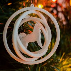Gyro 80 - shiba inu 2.jpg Christmas tree ornament - Dog Shiba inu - 3D gyroscope