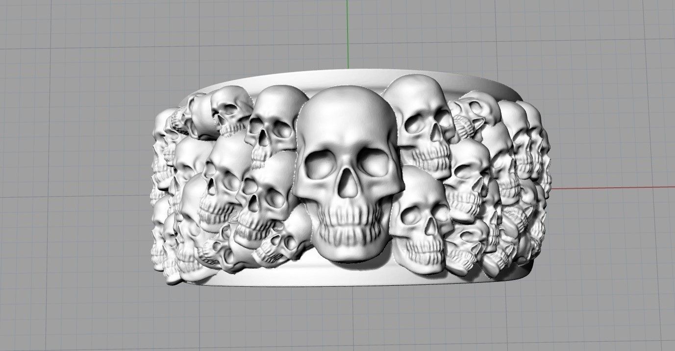 Screenshot_10.jpg Free STL file Skull ring skeleton ring jewelry 3D print model・Model to download and 3D print, Cadagency