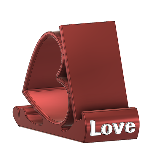 Standphone-Love-Photo.png STL file Stand / Holder Phone or Tablet Heart Love with slipcase・3D printing template to download, Upcrid