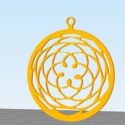 mandala 2.JPG Free STL file Mandala Necklace・3D printer design to download