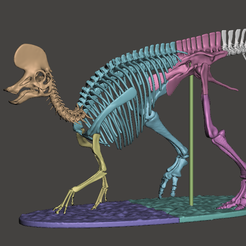 2023-01-19.png STL file Dinosaur Lambeosaurus easy print skeleton・Model to download and 3D print
