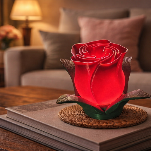 Valentines Day Rosebud Electric Tea light for Spiral Vase