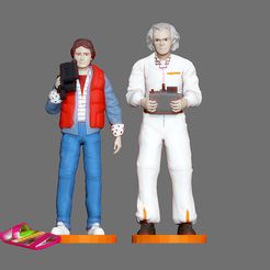 q1.jpg MARTY MCFLY DOC EMIT BROWN BACK TO THE FUTURE FIGURINE MINIATURE