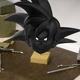 mascara.8.png Goku Mask Dragon Ball - In parts for small 3d printers