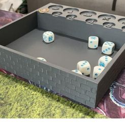bandejadadostronos1.jpeg STL file Dice Tray + political board Song of Fire and Ice ASOIAF・3D printing design to download, Khreiz