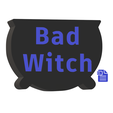 STL00741-3.png 1pc + 2pc +3pc Bad Witch Bath Bomb Mold